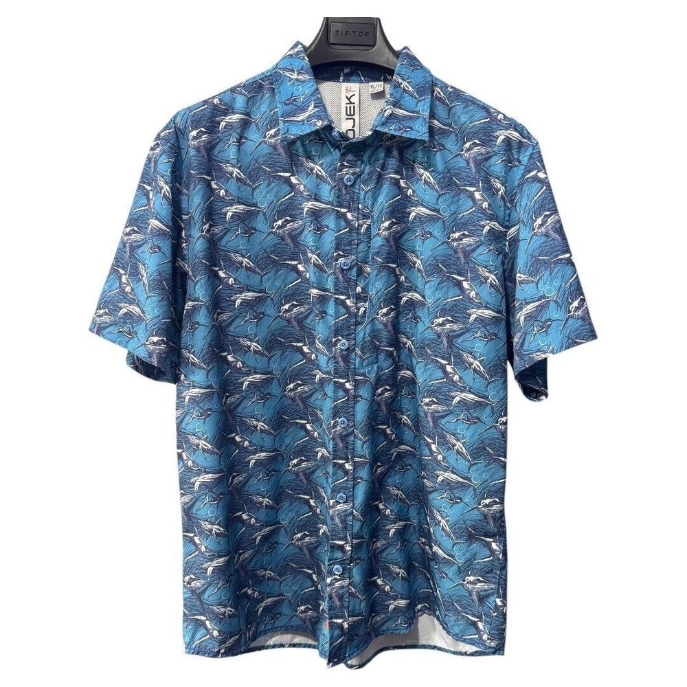 Projek Raw sunset lounge series‎ size XL Sharks men's short sleeve summer shirt